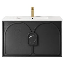 Laguna MKII 900mm Wall Hung Single Vanity with Ceramic Countertop
